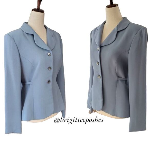 Vintage David Warren NY Blue Floral Maxi Skirt Set - Picture 3 of 15